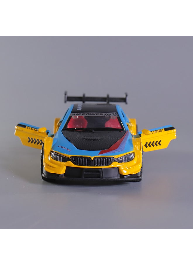 Small Alloy Car Model Racing Die Cast Model Car with Openable Doors and Pull Back Function DieCast Car for Kids