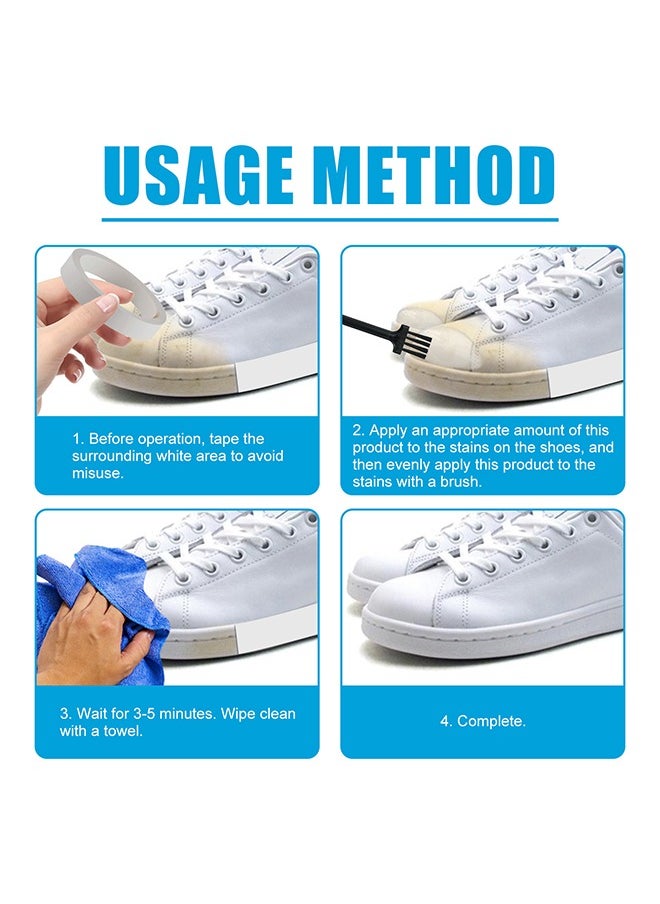 Shoes Whitening Cleansing Gel，White Shoes Cleaning Cream with Brush,Shoes Whitening Remove Stain Cleaner,Anti-Dirty Sneaker Cleaning Tool Set 100g
