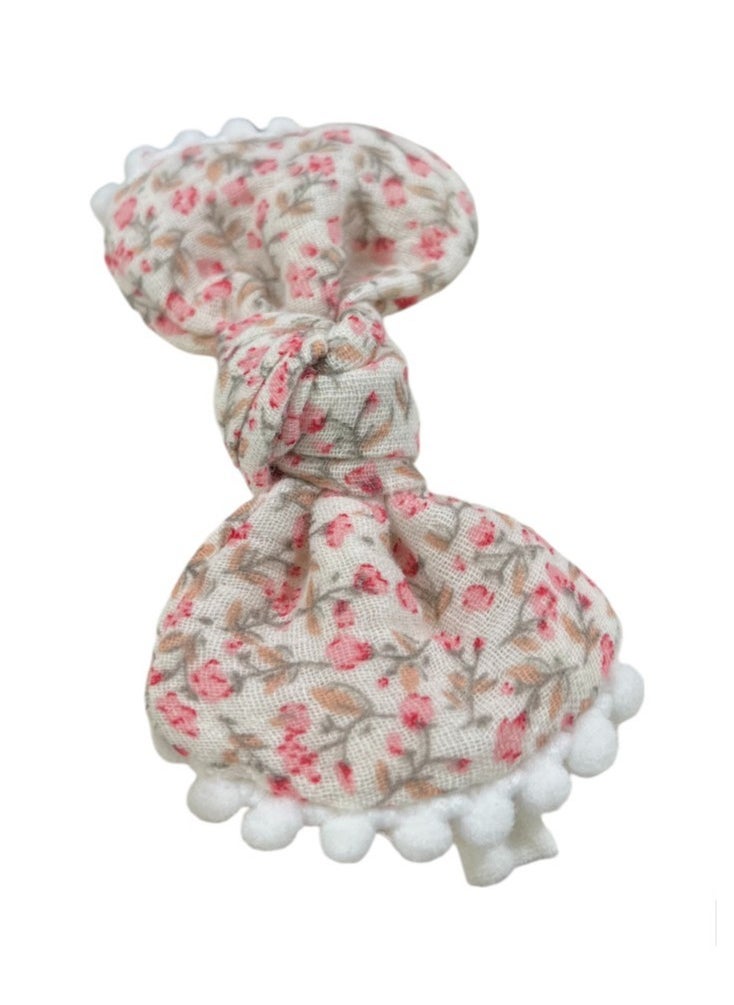 Bambimici - Anika Socks & Ribbon Bow Headband Set - Floral Red