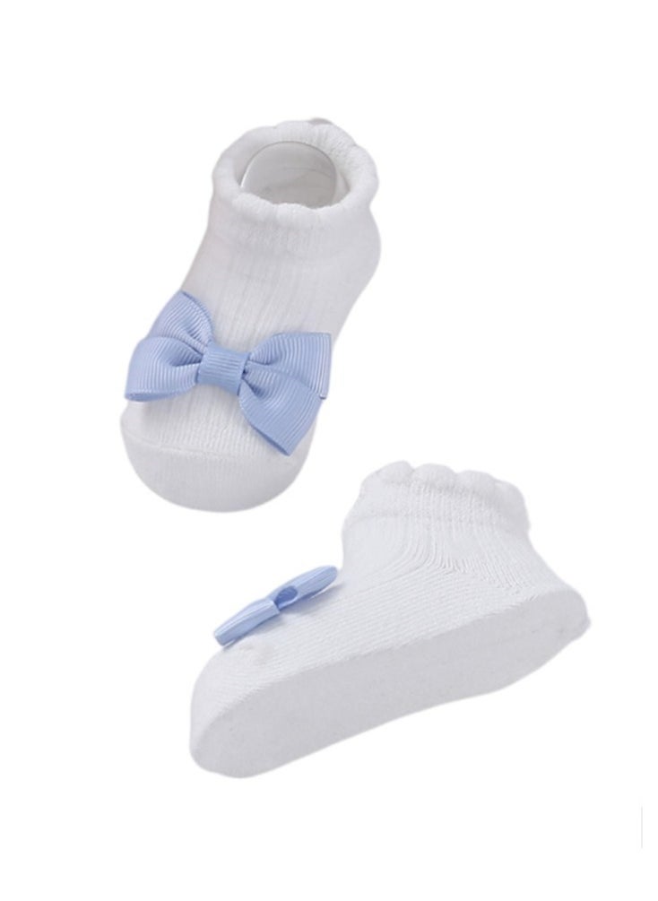 Bambimici - Aaliyah Socks & Cute Ribbon Big Bow Headband Set - Blue