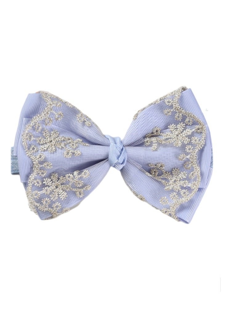 Bambimici - Aaliyah Socks & Cute Ribbon Big Bow Headband Set - Blue