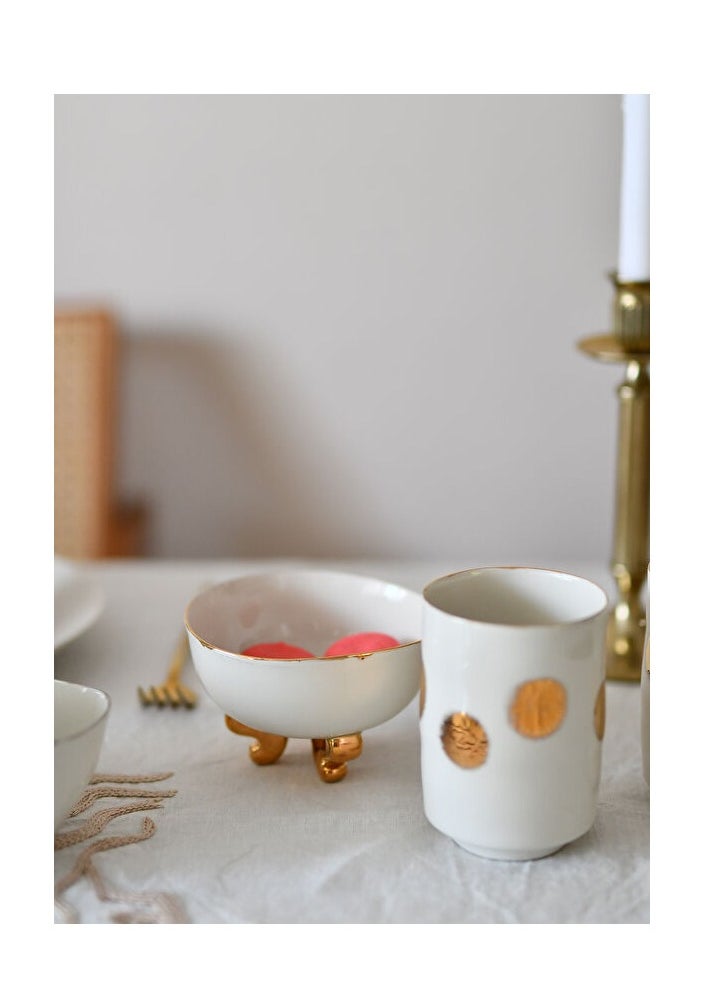 Lion Gold-Footed Porcelain Bowl