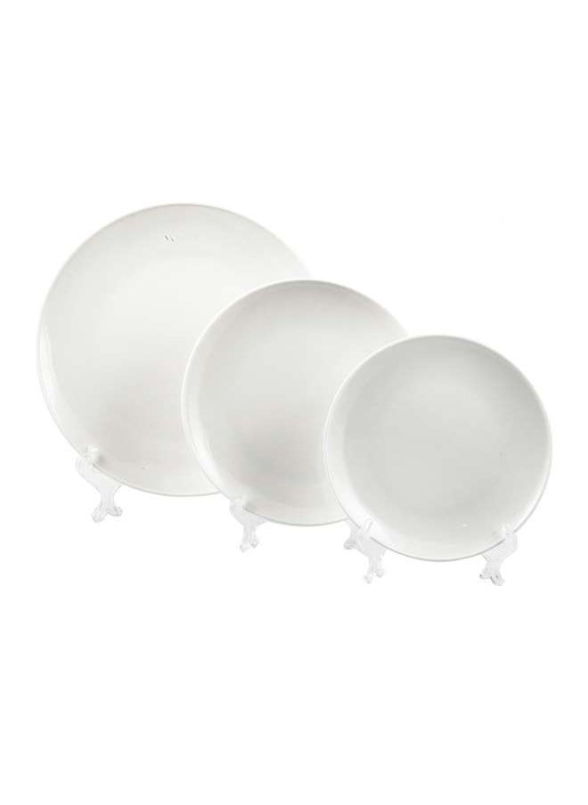 Porcelain Ivory Rimmed Think Plate 7 Inch