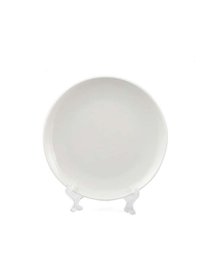 Porcelain Ivory Rimmed Think Plate 7 Inch