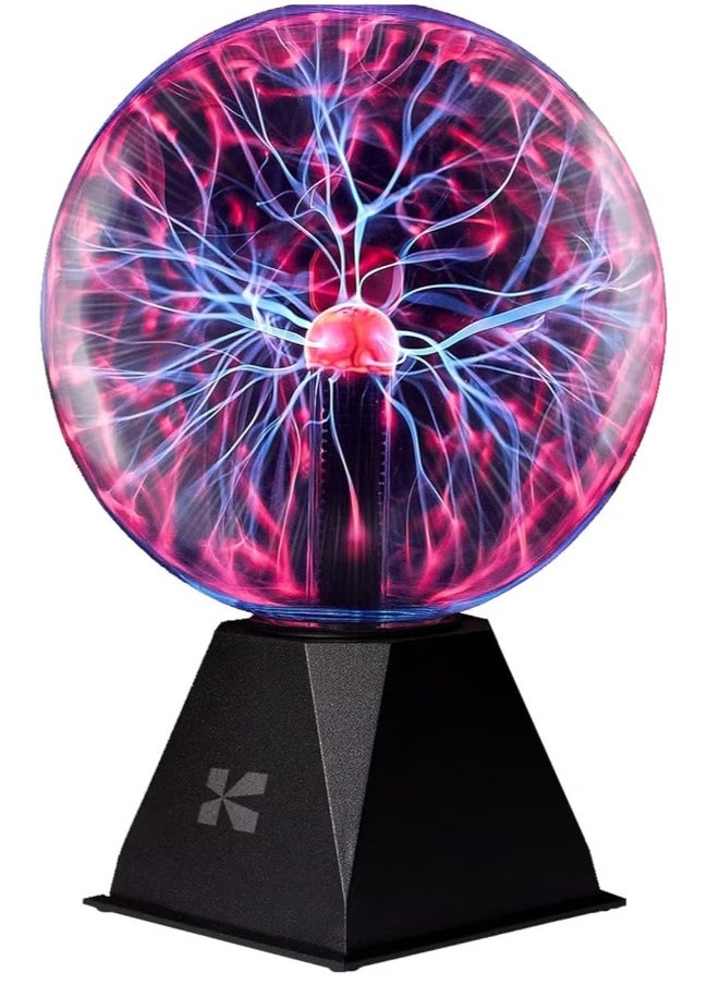 NEW 8-Inch Plasma Ball – Nebula Thunder Lightning Globe with Static Electricity in Vacuum Pressured Glass – Plug-in for Parties, Home Decor, STEM Learning, & More