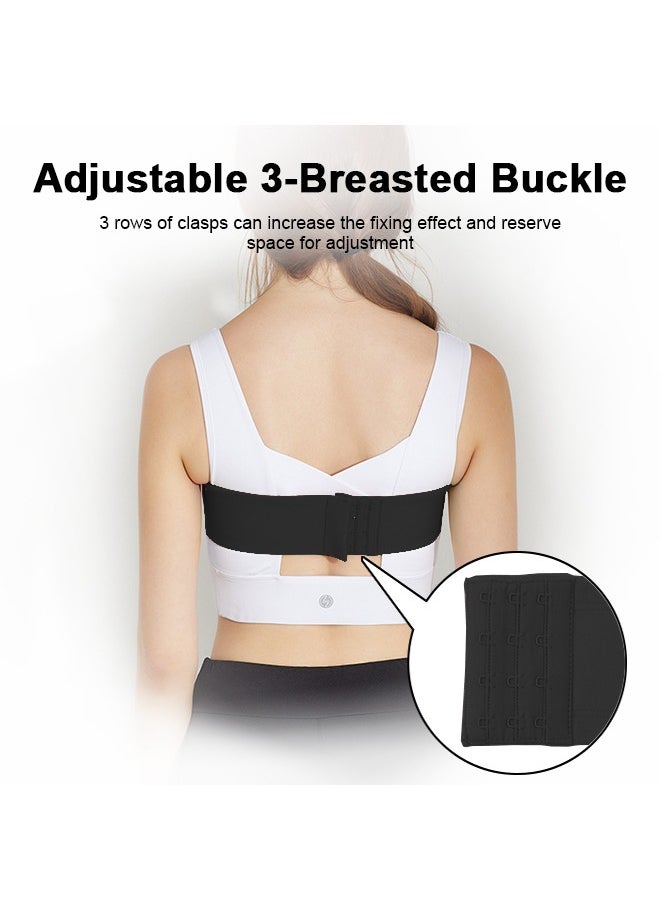 Sports Bra Band, Bra Support Band for Women, No-Bounce, Adjustable Extra Sports Bra Strap, Post Surgery Bra Strap, Sports Bra Alternative for Running & Exercise, Stabilizer Band, Black, M Size