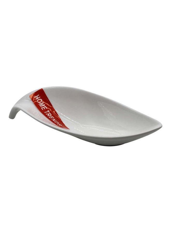 7-Piece Ceramic Dish White 8.75inch