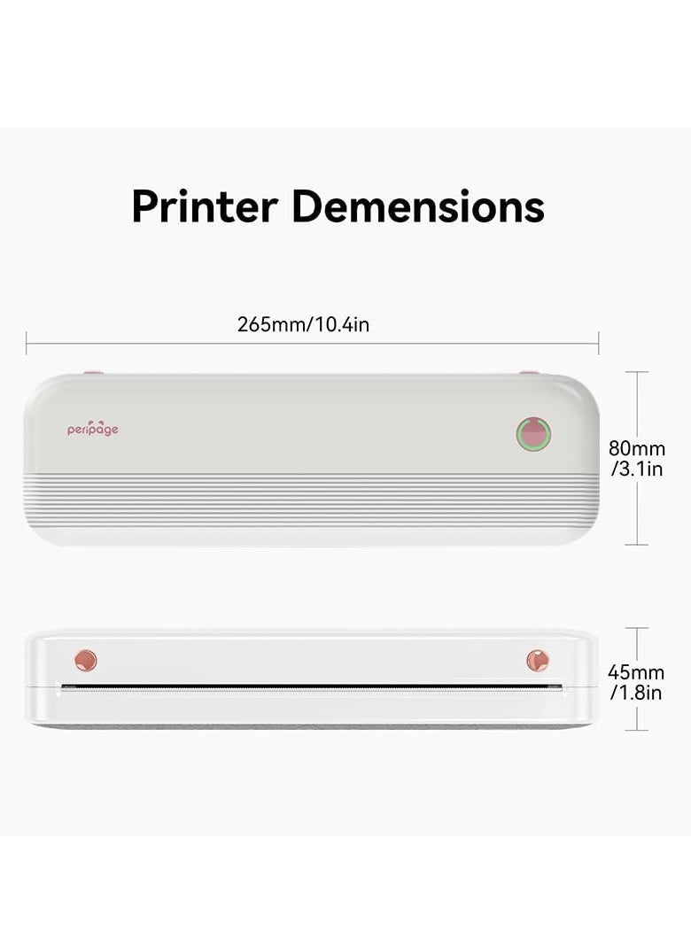 PeriPage A4 Thermal Portable Printer, Supports 8.26