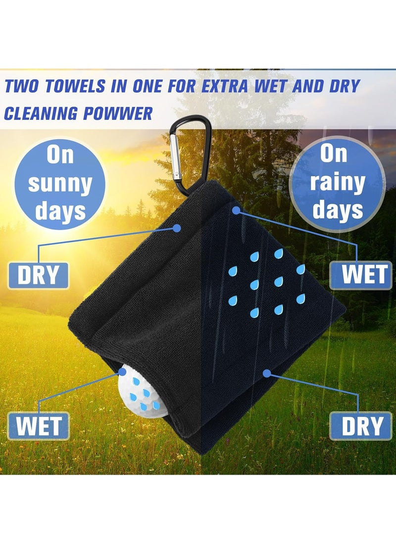 3-Pack Golf Towels with Clip, Portable for Men & Women