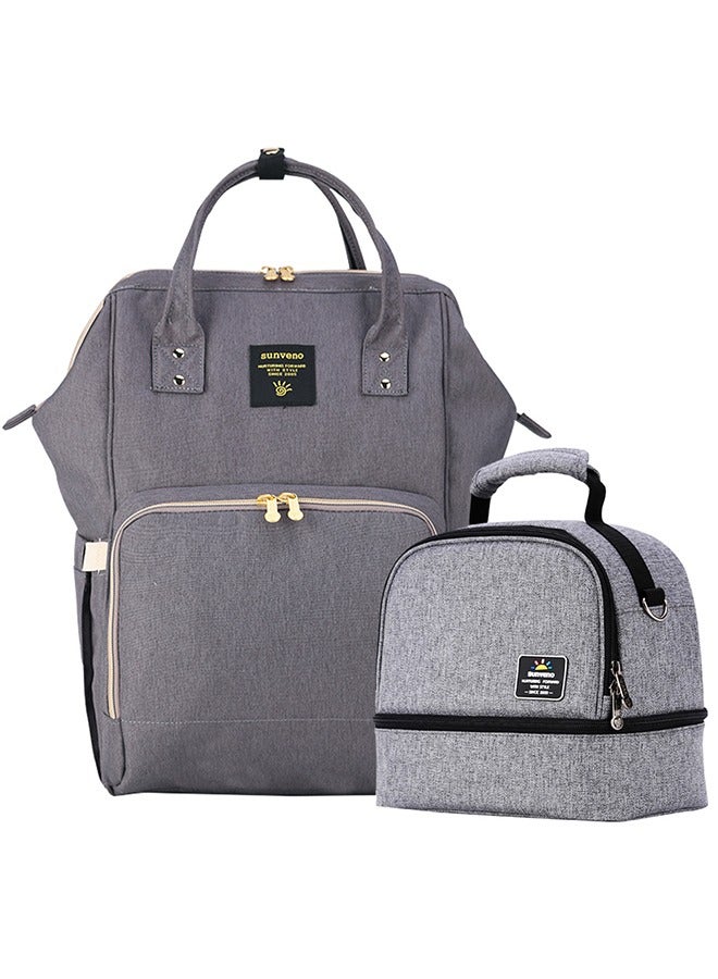 Mamma Diaper And Bottle Bag Set - Grey