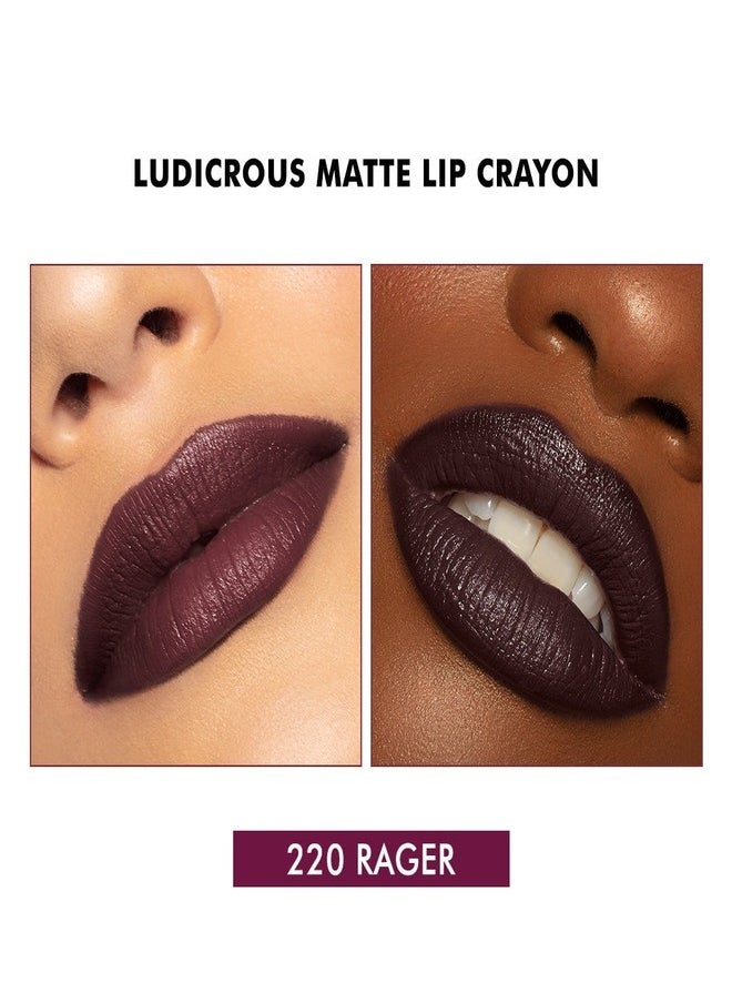 Milani Ludicrous Matte Lip Crayon Long Lasting Cream-to-Matte Lip Color, Matte Lip Color Stock With Glide-On Formula, Vegan & Cruelty-Free ( 220 Rager ) 1.4g