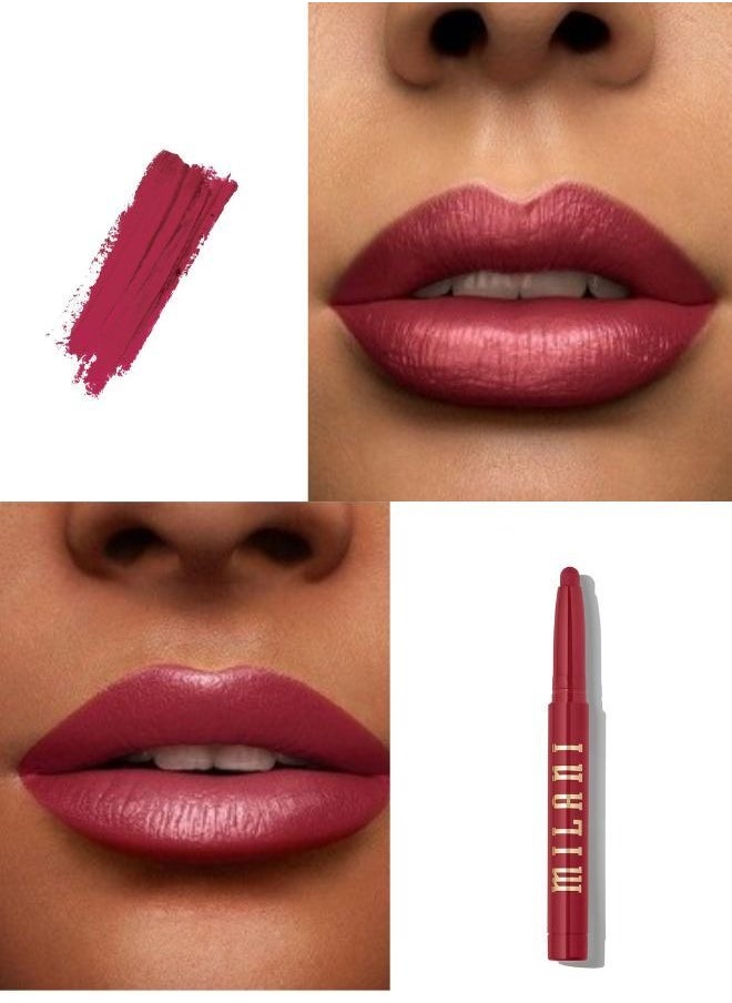 Milani Ludicrous Matte Lip Crayon Long Lasting Cream-to-Matte Lip Color, Matte Lip Color Stock With Glide-On Formula, Vegan & Cruelty-Free ( 190 V Cute) 1.4g