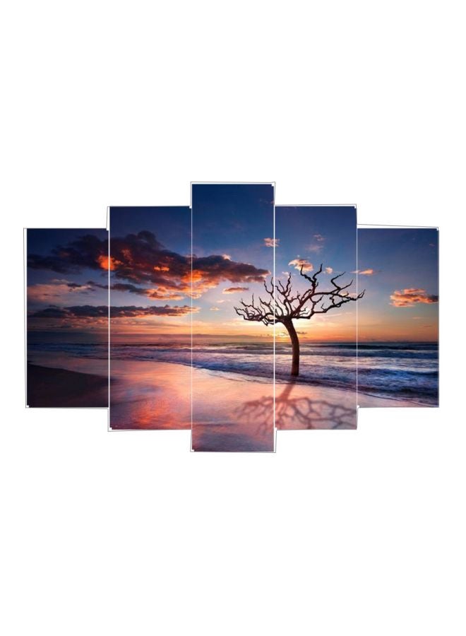 5-Piece Nature Themed Wall Art Set Multicolour 100x60centimeter