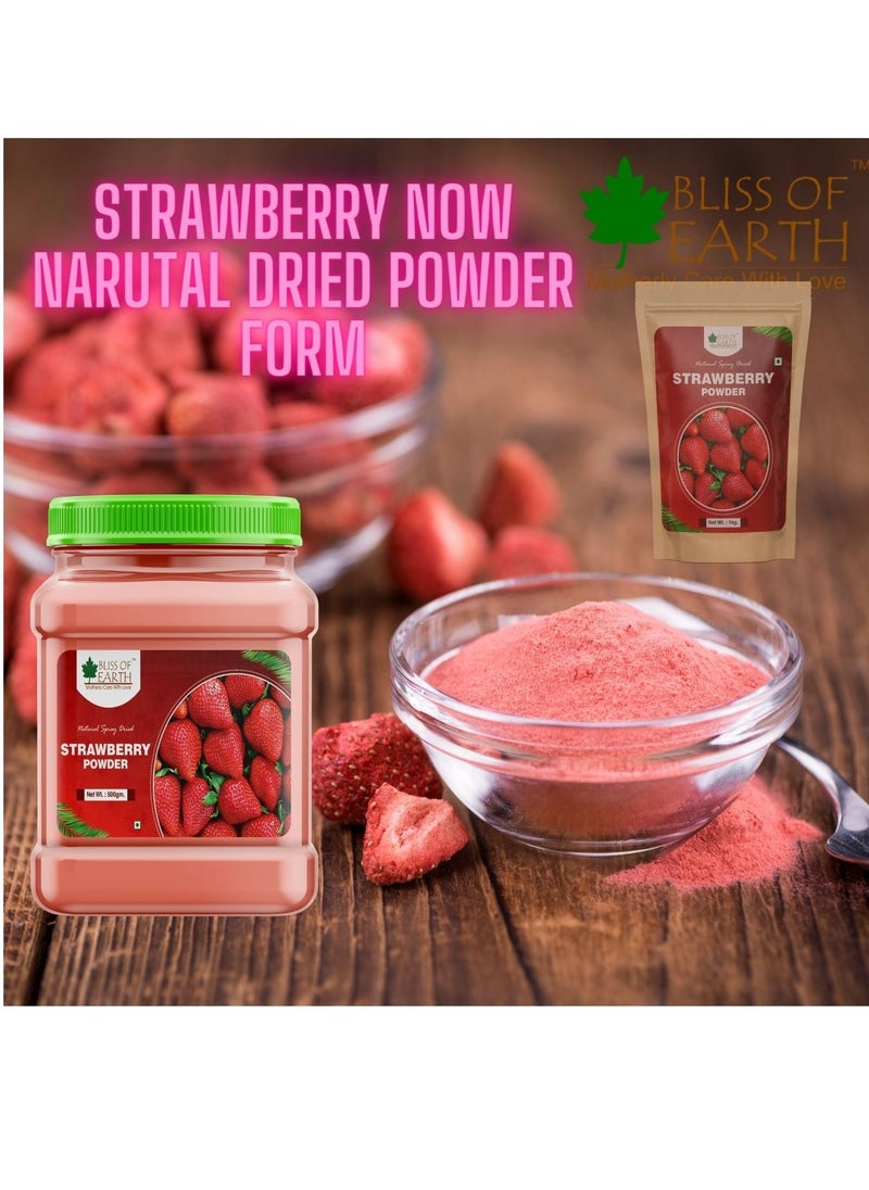 200 gm Strawberry Powder For Milk, Milkshake, Cake, Kids Loving Natural Spray Dried Pack of 3