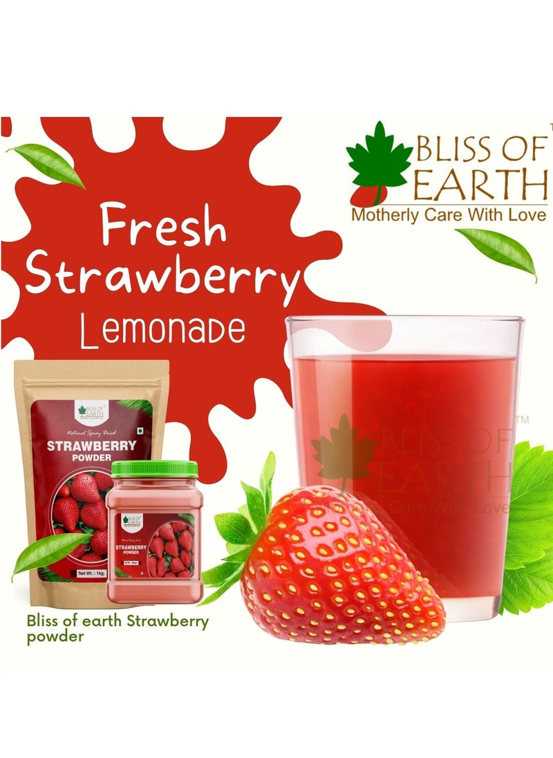 200 gm Strawberry Powder For Milk, Milkshake, Cake, Kids Loving Natural Spray Dried Pack of 3