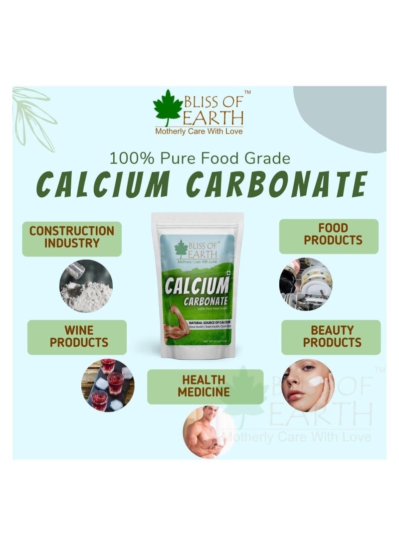 32 oz Calcium Carbonate Powder Food Grade For Strong Bones and Teeth Natural Antacid 907GM Pack of 3