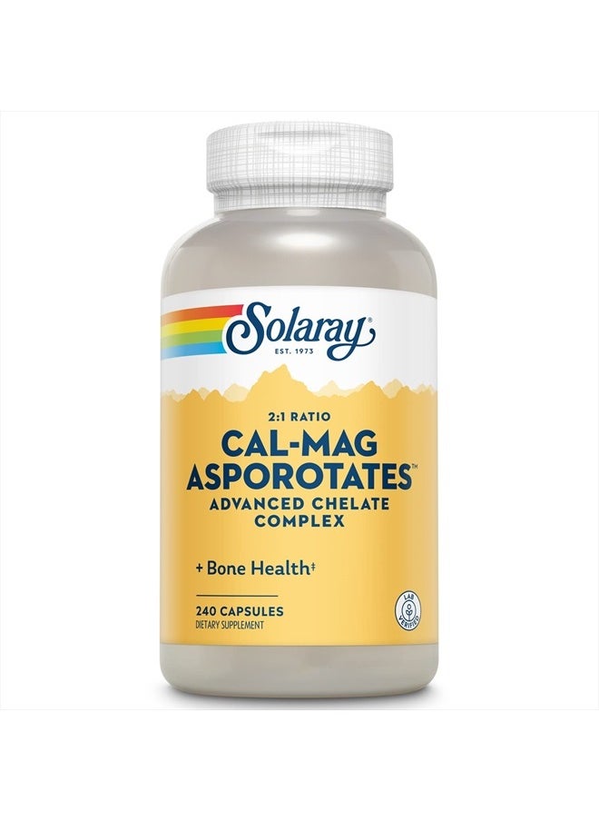 Solaray Calcium and Magnesium Asporotate Capsules | 240 Count