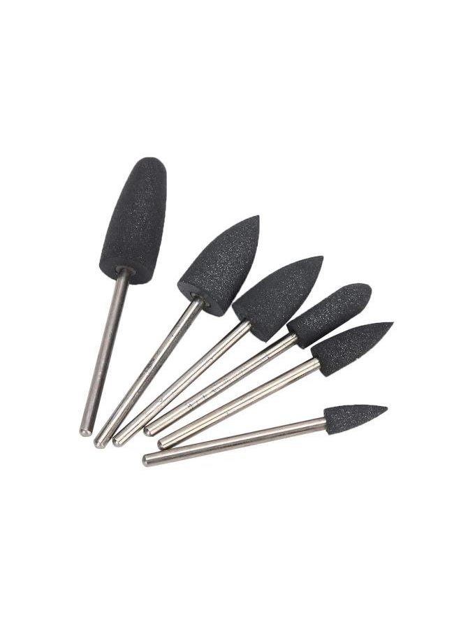 6Pcs Nail Art Grinding Head,Nail Drill Bit Nail Art Electric Manicure Drill Accessories Nail Polish Acrylic Nail Tools Dead Skin Removal Polishing Grinding Head Set Nail Care Tool(03)