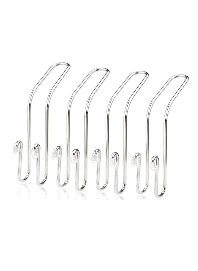 Car Seat Hooks 4 Pack Car Back Seat Headrest Hanger Holder Hooks for Purse Grocery Bag Hat Cloth Coat Stainless Car Seat Accessory Universal Vehicle Trunk Storage Organizer Heavy Duty Hook