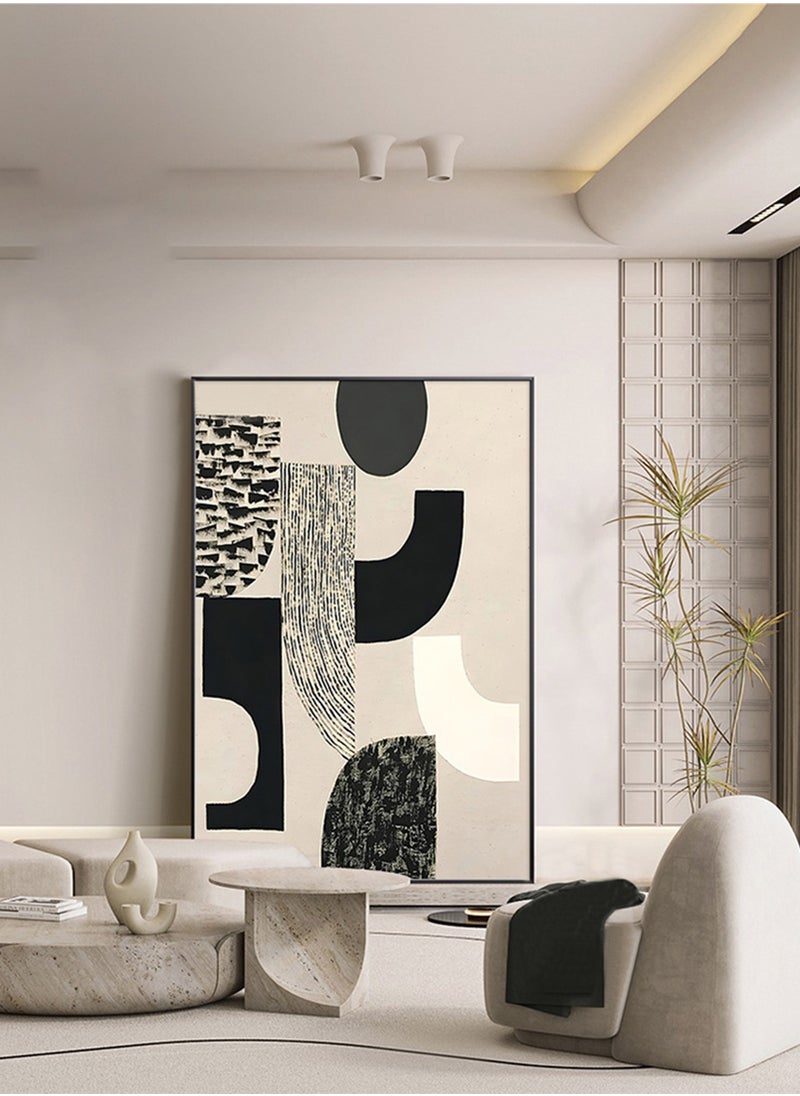Modern Poster Design Art Panel with Metal Frame Scandinavian Poster Wall Picture Interior Oil Painting