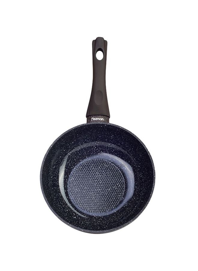 Deep Frying Pan Terra Series Marble Ceramic Coated Non Stick With Bakelite Soft Touch Coating Dark Dark Brown/Black 26x5.8cm