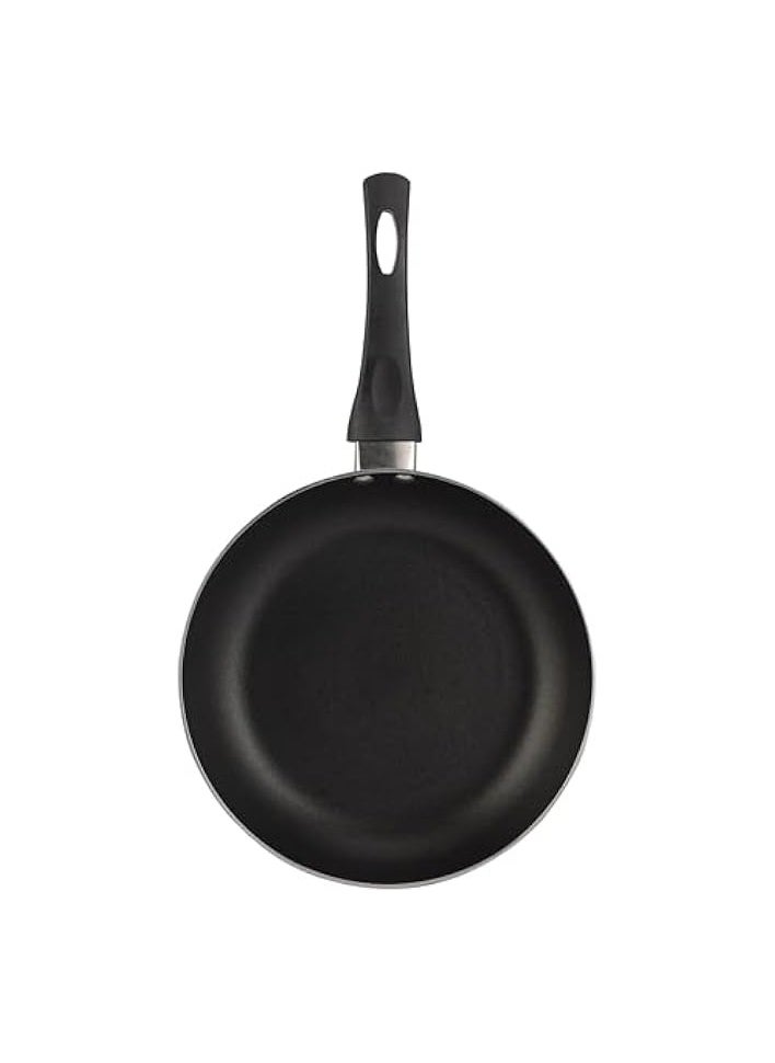 22 CM Nonstick Frypan- Strong Press Aluminum Body With Non-Stick Coating And Heat Resistant Bakelite Handle Black