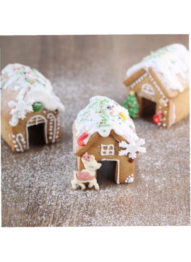 PULABO 3pcs Christmas Gingerbread House Biscuit Cutter Set Stainless Steel Cookie Convenient