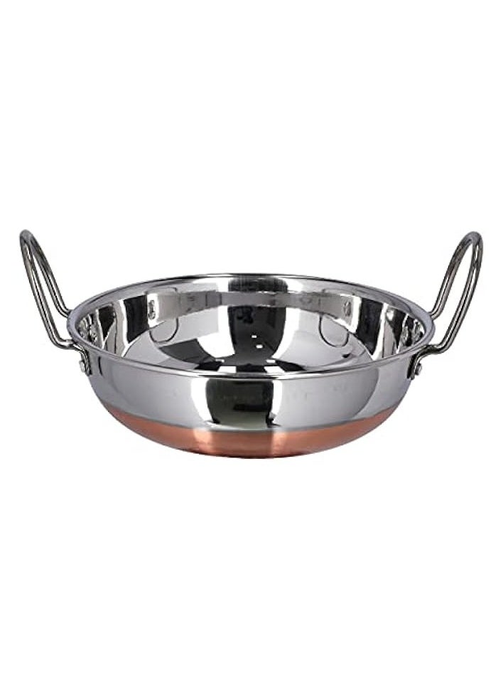 Kadai Copper Bottom & Stainless Steel Handle 21Cm, Multi