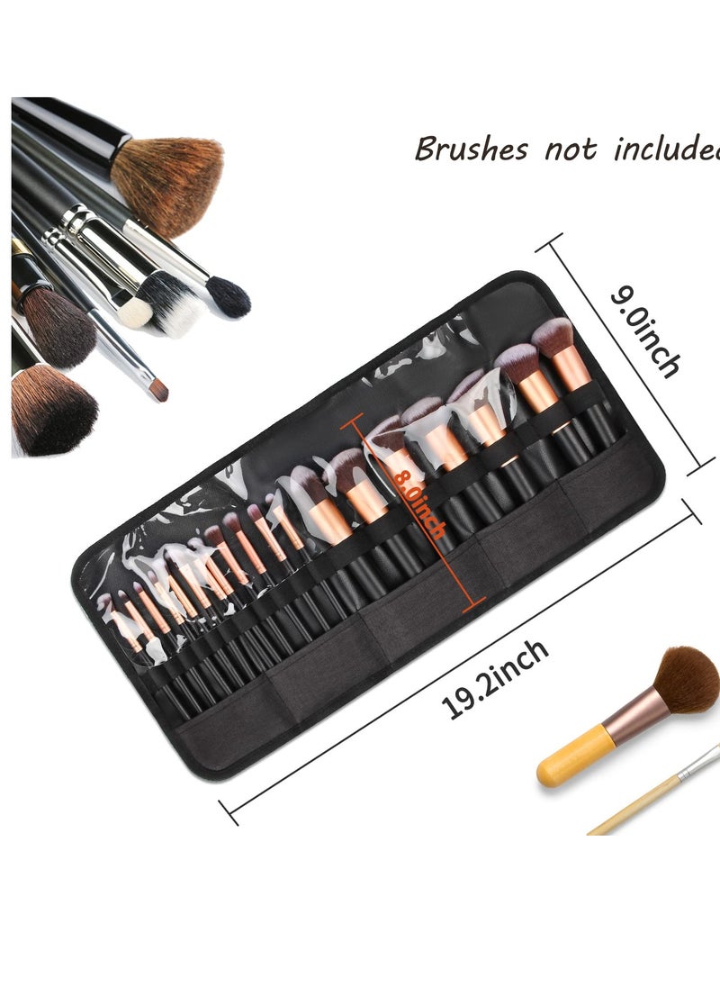 OCHEAL Makeup Brush Holder,Makeup Brush Organizer,Travel Makeup Brushes Bag Cosmetic Bags Pouch for Women Cosmetic Brushes Makeup Artist -Brushes Not included