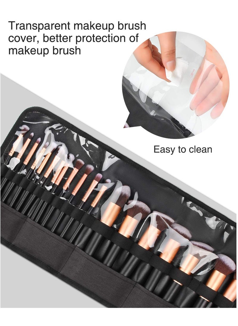 OCHEAL Makeup Brush Holder,Makeup Brush Organizer,Travel Makeup Brushes Bag Cosmetic Bags Pouch for Women Cosmetic Brushes Makeup Artist -Brushes Not included