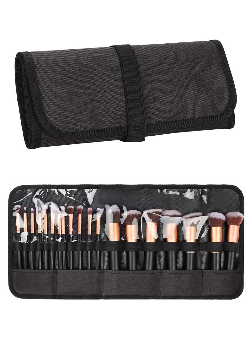 OCHEAL Makeup Brush Holder,Makeup Brush Organizer,Travel Makeup Brushes Bag Cosmetic Bags Pouch for Women Cosmetic Brushes Makeup Artist -Brushes Not included