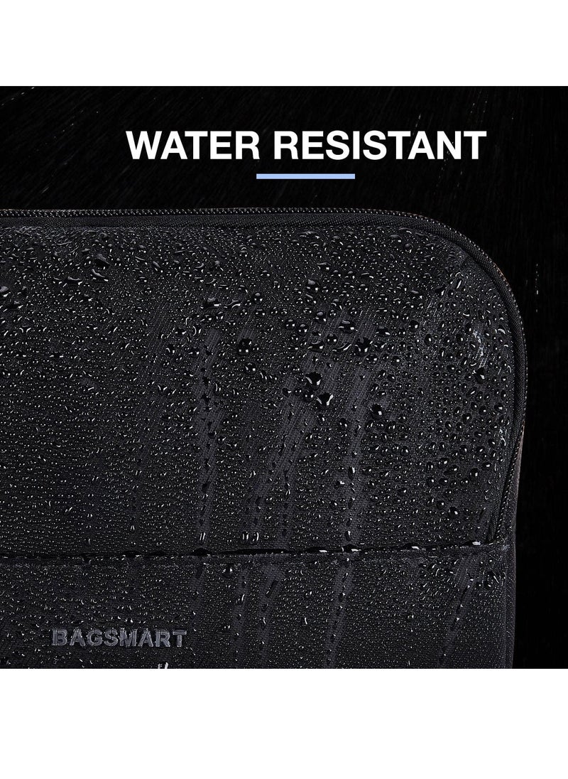 BAGSMART Travel Toiletry Bag for Men, Dopp Kit Water Resistant Shaving Bag for Toiletries Accessories, Black-Medium