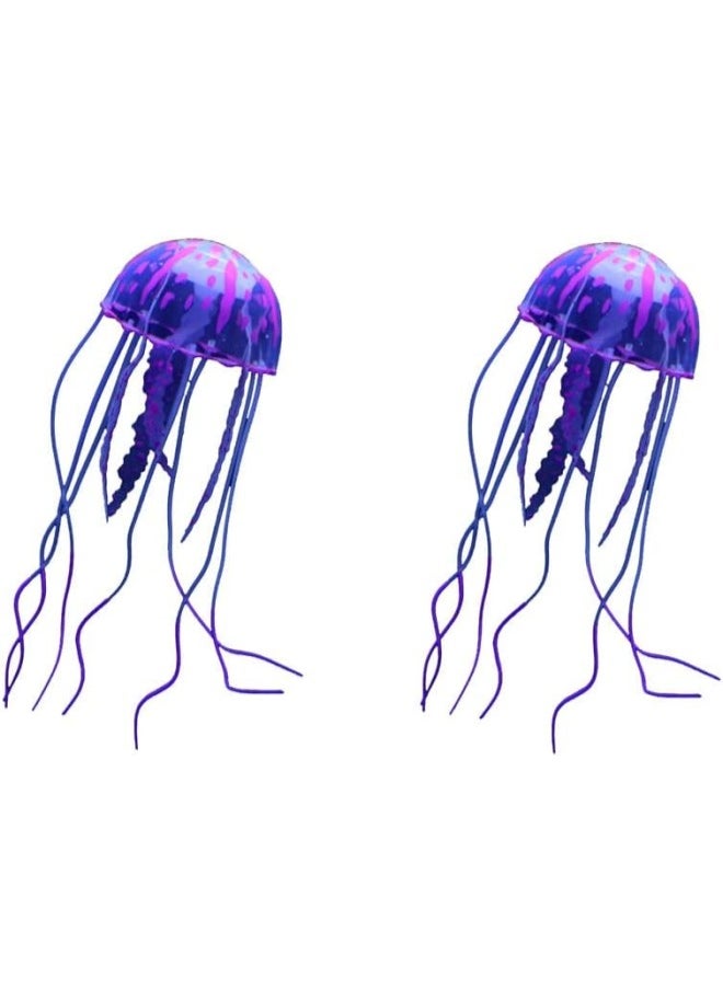 PULABO Artificial Simulation Glowing Jellyfish Suitable for Fish Tank,Aquarium Decoration Purple Popular