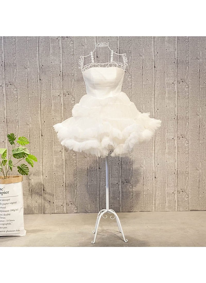 Female Mannequin Torso Body Dress Mannequin body Seamstress dummy Iron Mannequin Female Dress Hanger Stand Form Steel Wire Frame Decorative White 37x170x37cm