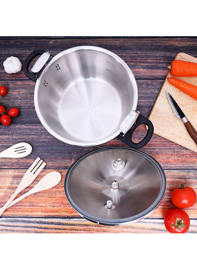 Stainless Steel Pressure Cooker Silver 9Liters
