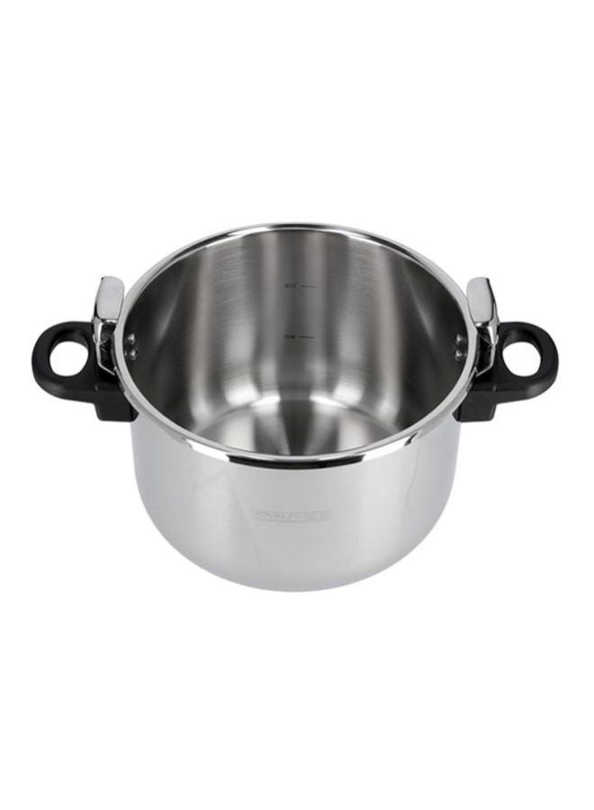Stainless Steel Pressure Cooker Silver 9Liters