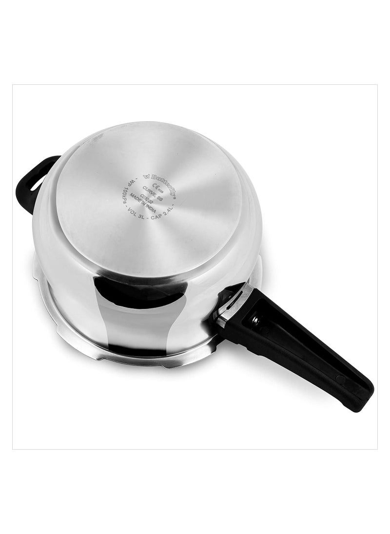 Butterfly Stainless Steel 3-Liter Curve Pressure Cooker