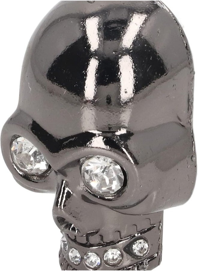 10 Pcs Skull Rivets Punk Style Electroplating DIY Ghost Head Rivets Studs Leather Decoration for Shoes Clothing Bags (Rhinestones)