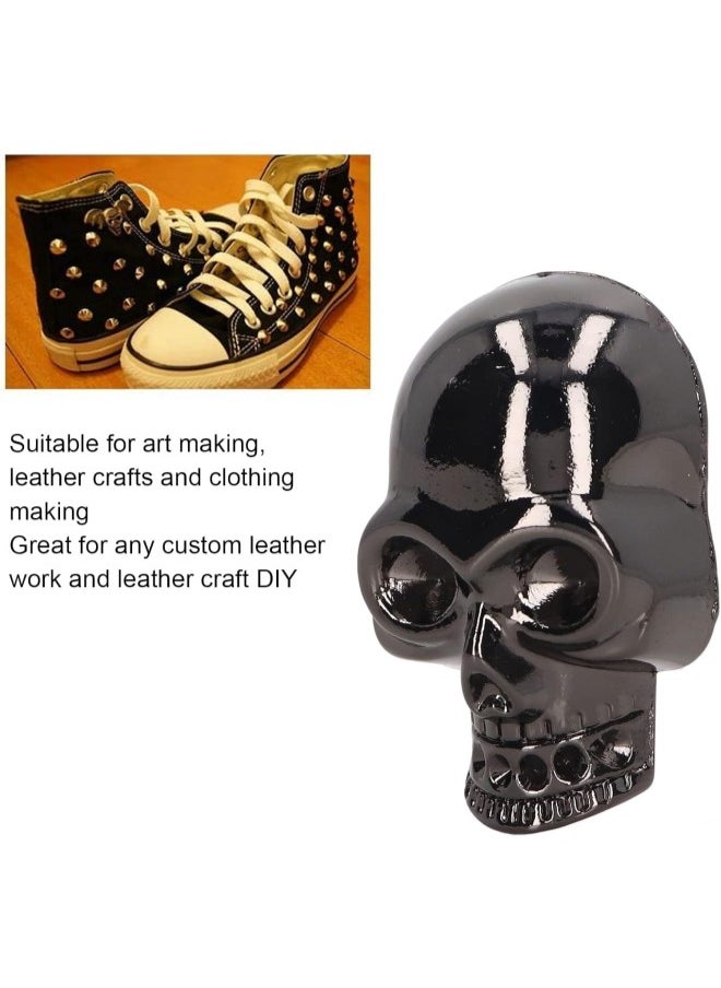 10 Pcs Skull Rivets Punk Style Electroplating DIY Ghost Head Rivets Studs Leather Decoration for Shoes Clothing Bags (No Rhinestones)