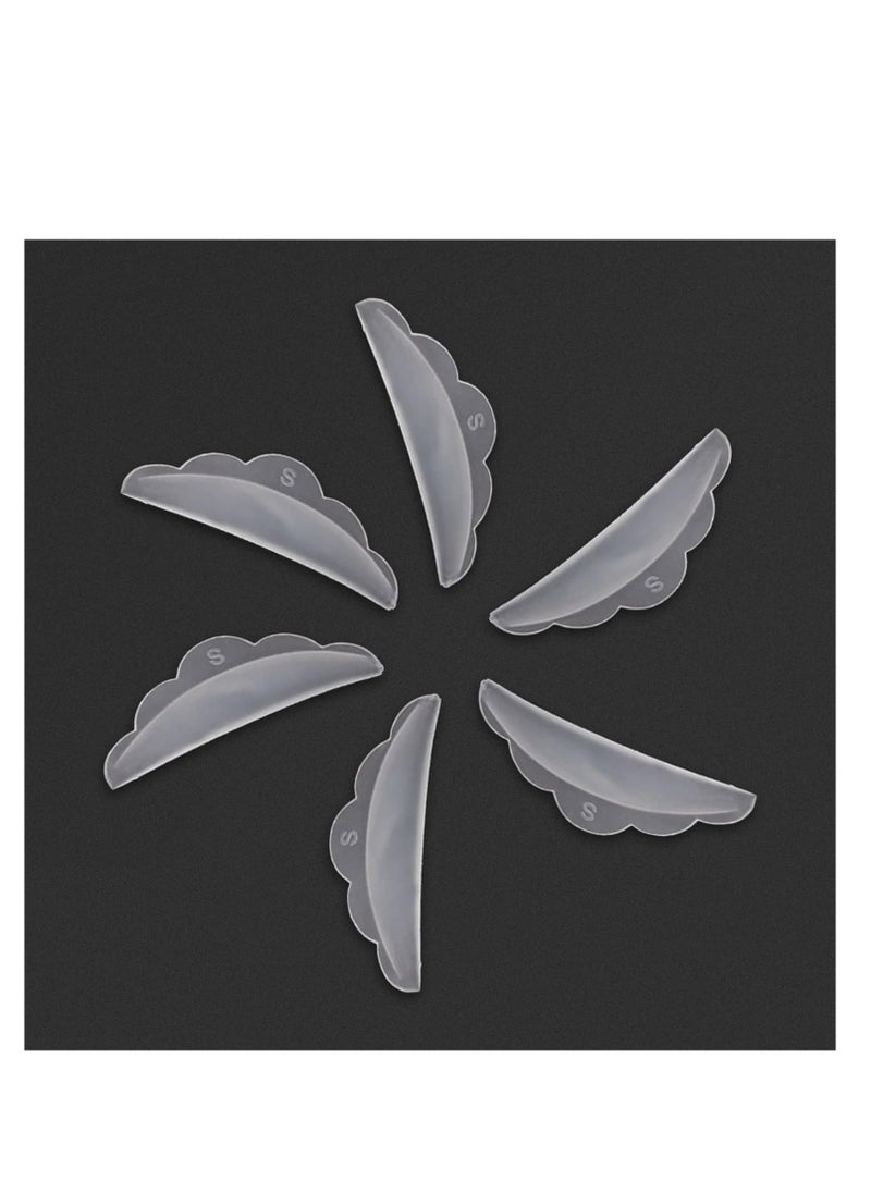 Libeauty Lash Lift Rods, Lash Lift Pads, 6 Pcs SSS Reusable Eyelash Perming Curler Shield Pads, with Premium PU Storage Case for Perfect Lash Lifting