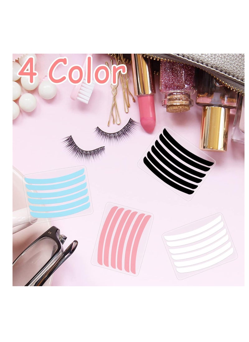 24Pcs Lash Lift Rods Ribbon Kit, Reusable Lash Lift Pads Lash Lift Tool, Soft Pads Silicone Perm Ribbon Eyelash Lifting Compensator, Eyelash Tapes Makeup Beauty Tools for Eyelashes Lifting (4 Colors)