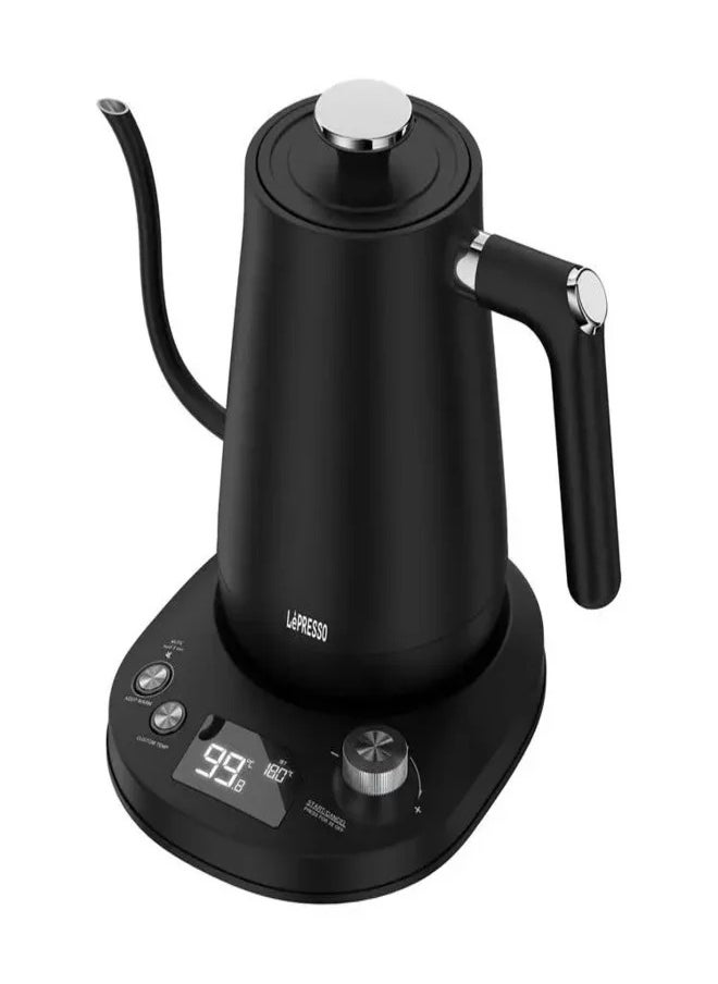 LePresso Pour-Over Kettle Electric Temperature Control - Black