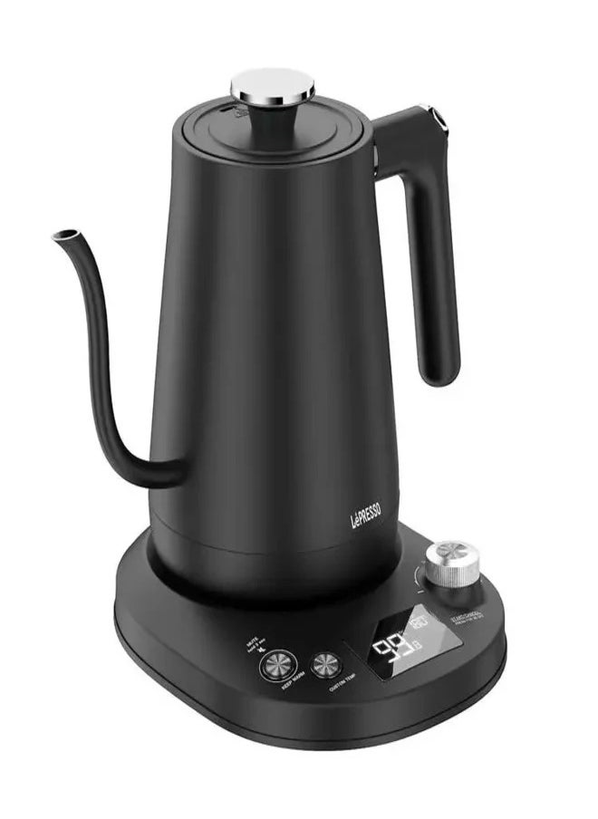 LePresso Pour-Over Kettle Electric Temperature Control - Black