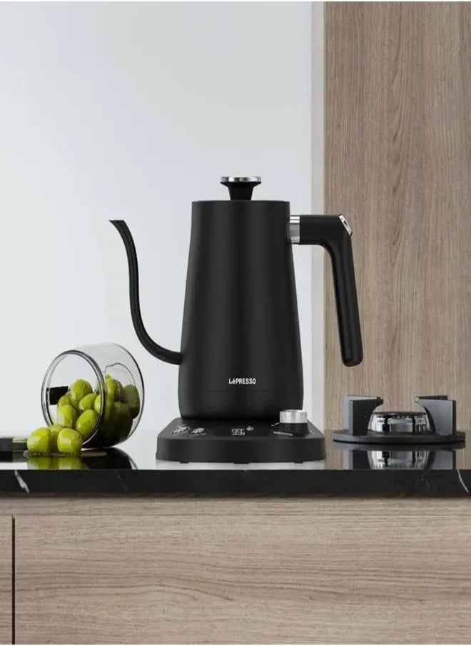 LePresso Pour-Over Kettle Electric Temperature Control - Black