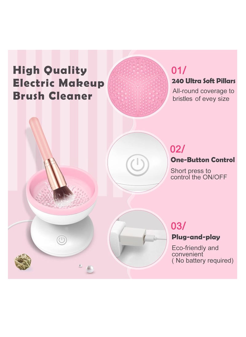 Electric Makeup Brush Cleaner, Luxiv Wash Makeup Brush Cleaner Machine Fit for All Size Brushes Automatic Spinner Machine, Painting Brush Cleaner