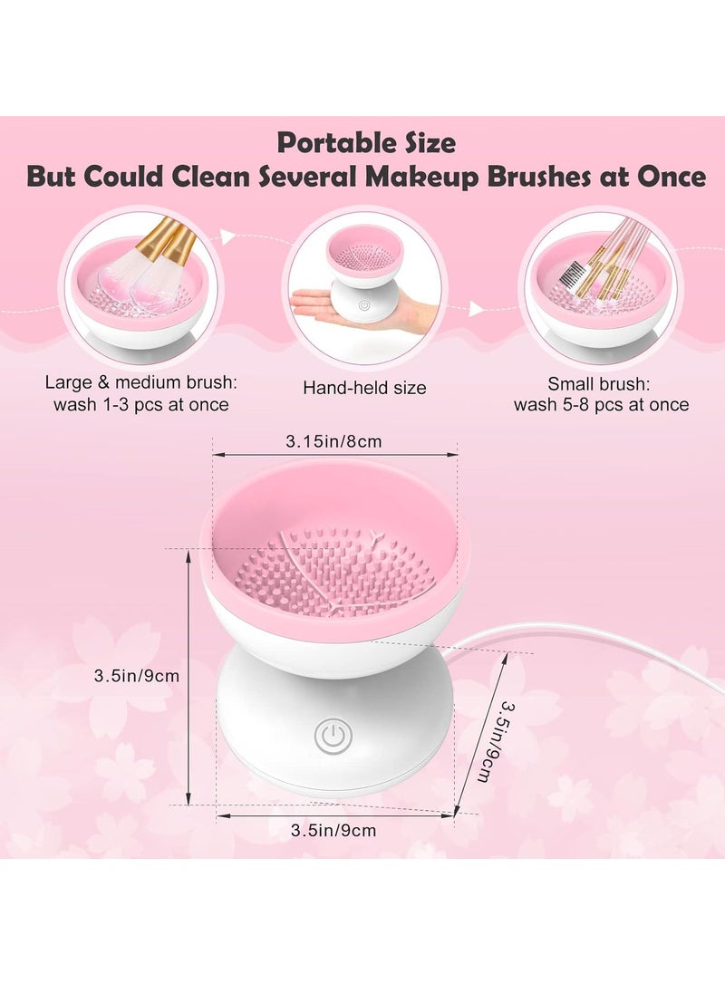 Electric Makeup Brush Cleaner, Luxiv Wash Makeup Brush Cleaner Machine Fit for All Size Brushes Automatic Spinner Machine, Painting Brush Cleaner