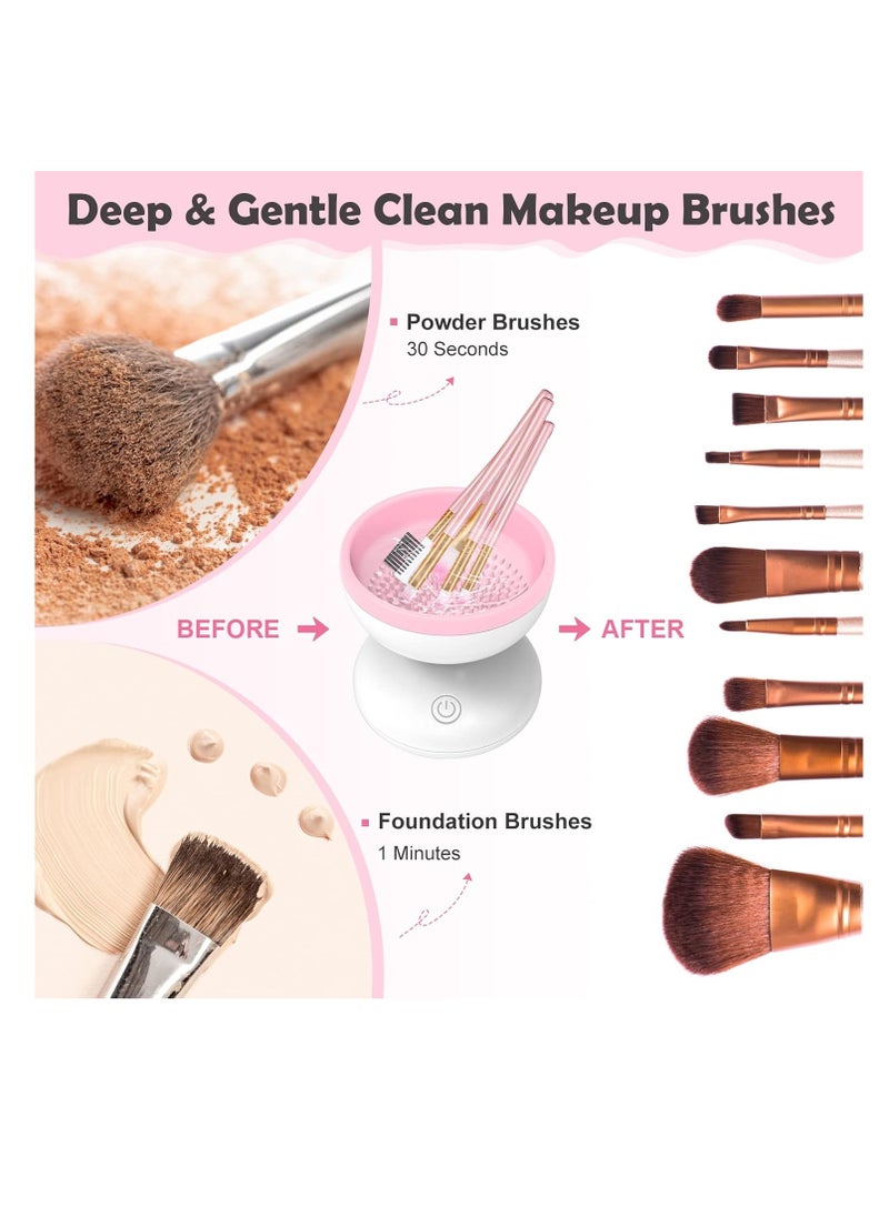 Electric Makeup Brush Cleaner, Luxiv Wash Makeup Brush Cleaner Machine Fit for All Size Brushes Automatic Spinner Machine, Painting Brush Cleaner