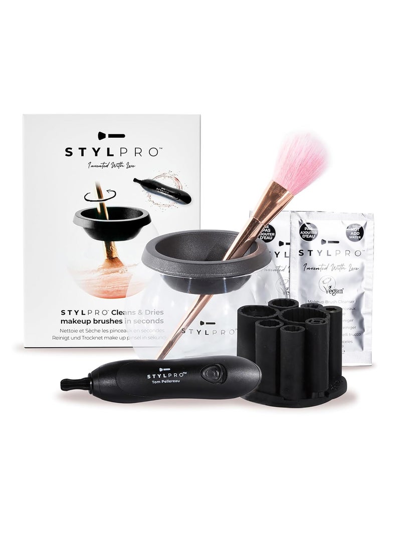 StylPro Original Makeup Brush Cleaner and Dryer - Clean and Dry Makeup Brushes in 30 Seconds - Removes Dirt, Pollutants, and Stains - 1 pc