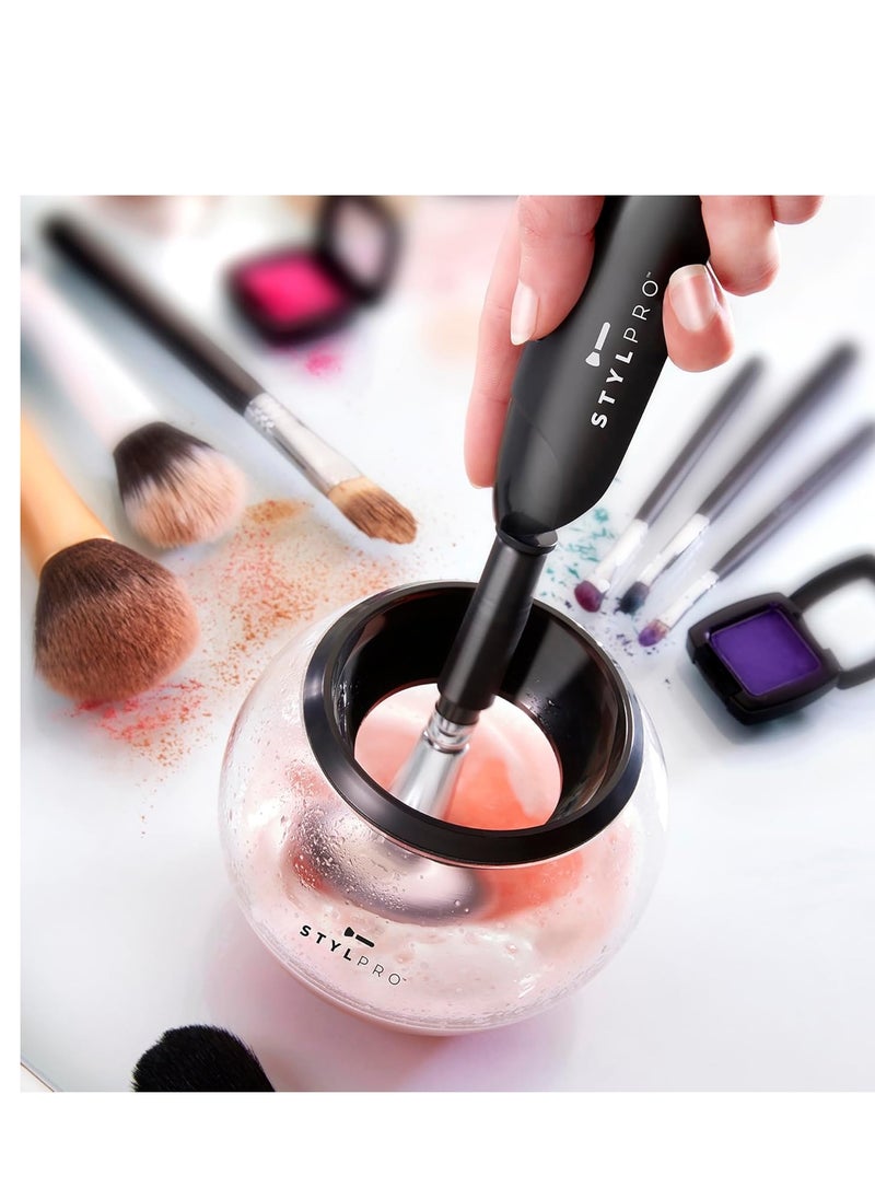 StylPro Original Makeup Brush Cleaner and Dryer - Clean and Dry Makeup Brushes in 30 Seconds - Removes Dirt, Pollutants, and Stains - 1 pc