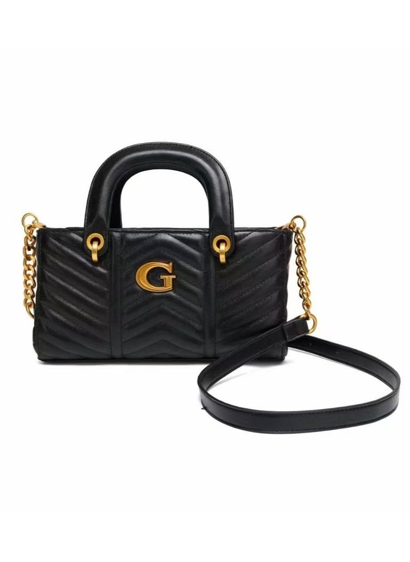 Women's Pleated Tote Handbag Shoulder Bag 21×14×7cm